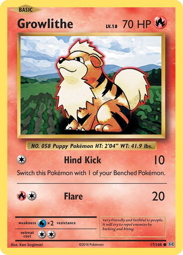 Growlithe 17/108 Single
