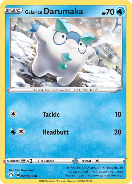 Galarian Darumaka 043/189 Reverse Holo Single
