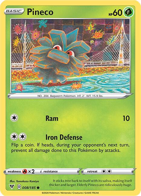 Pineco 008/185 Reverse Holo Single