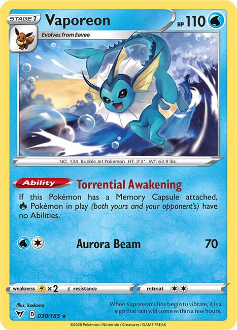 Vaporeon 030/185 Single