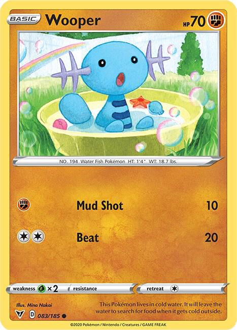 Wooper 083/185 Reverse Holo Single