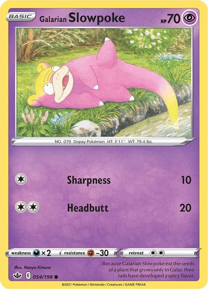 Galarian Slowpoke 054/198 Single