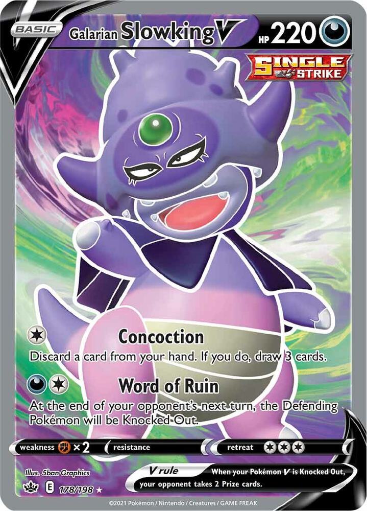 Galarian Slowking V (Full Art) 178/198 Holo Single