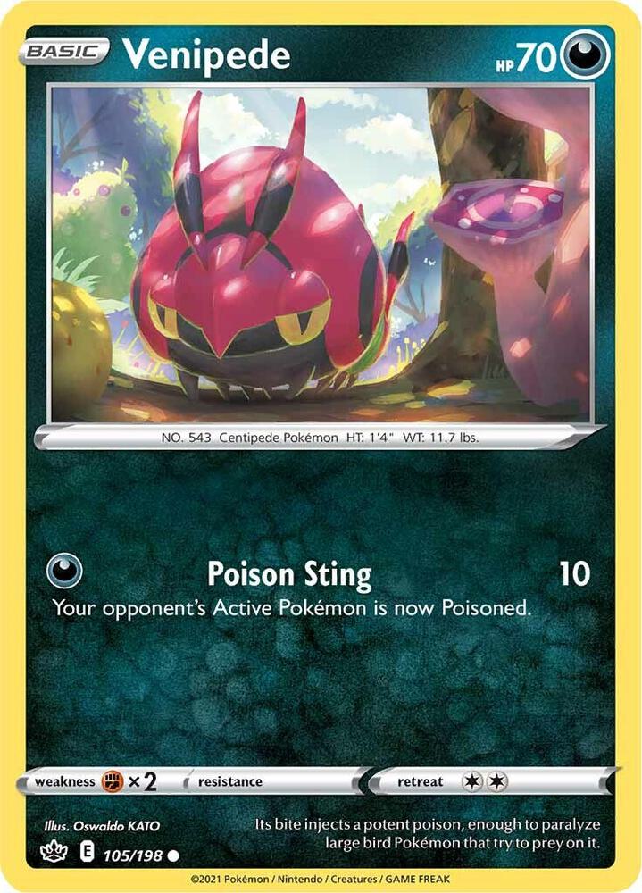 Venipede 105/198 Reverse Holo Single