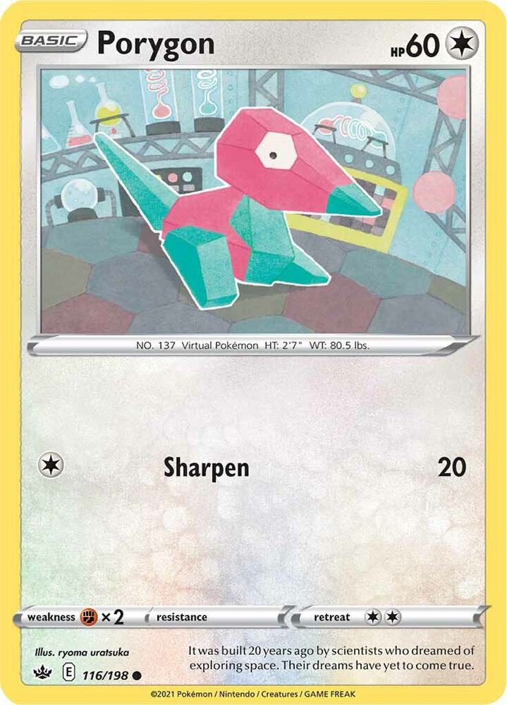 Porygon 116/198 Reverse Holo Single
