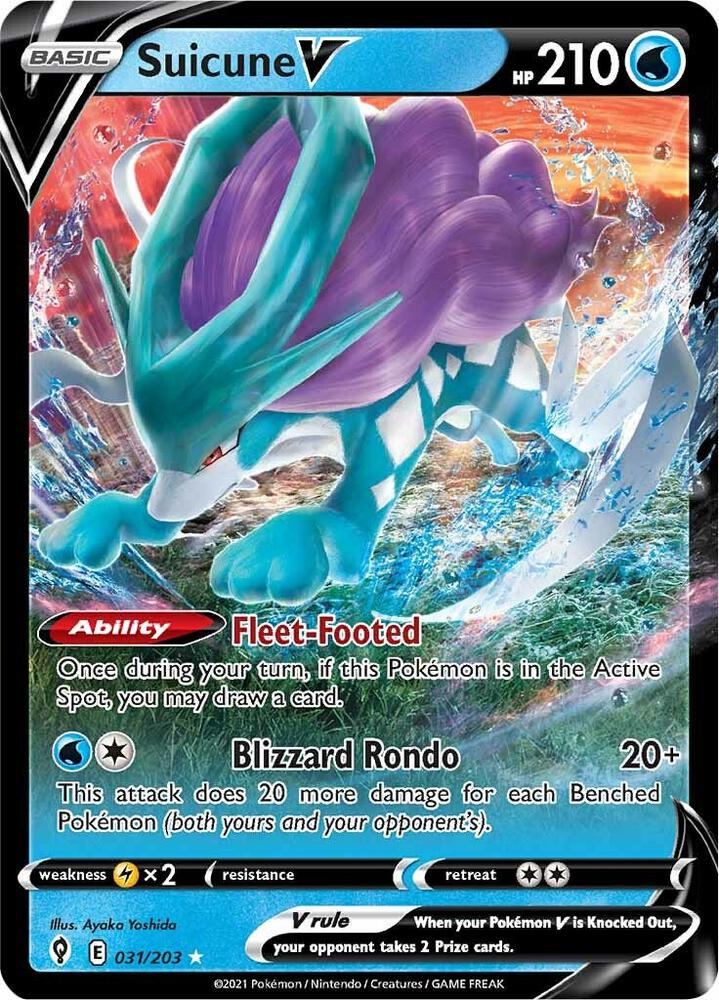 Suicune V 031/203 Holo Single