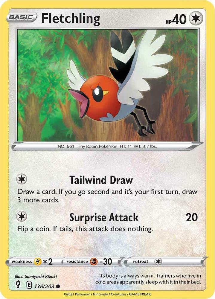 Fletchling 138/203 Reverse Holo Single