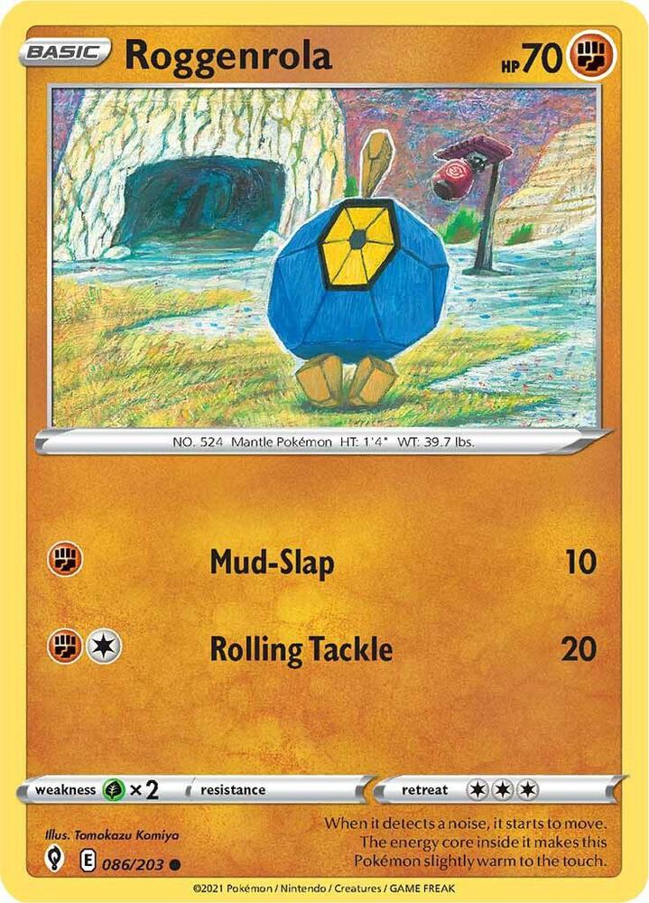 Roggenrola 086/203 Reverse Holo Single