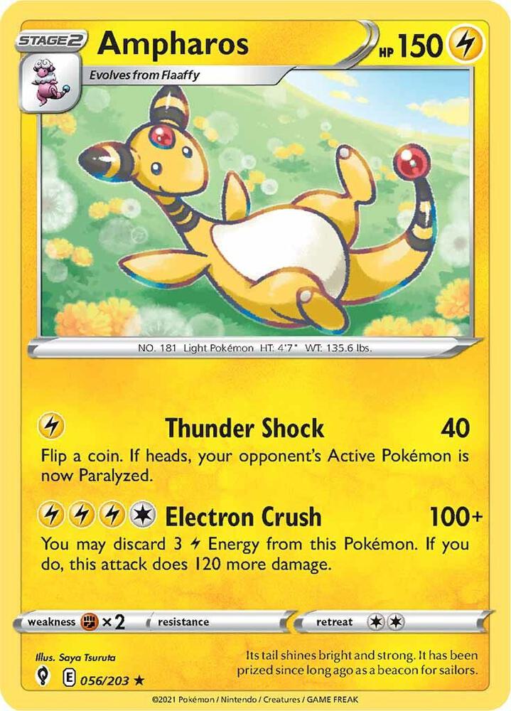 Ampharos 056/203 Reverse Holo Single