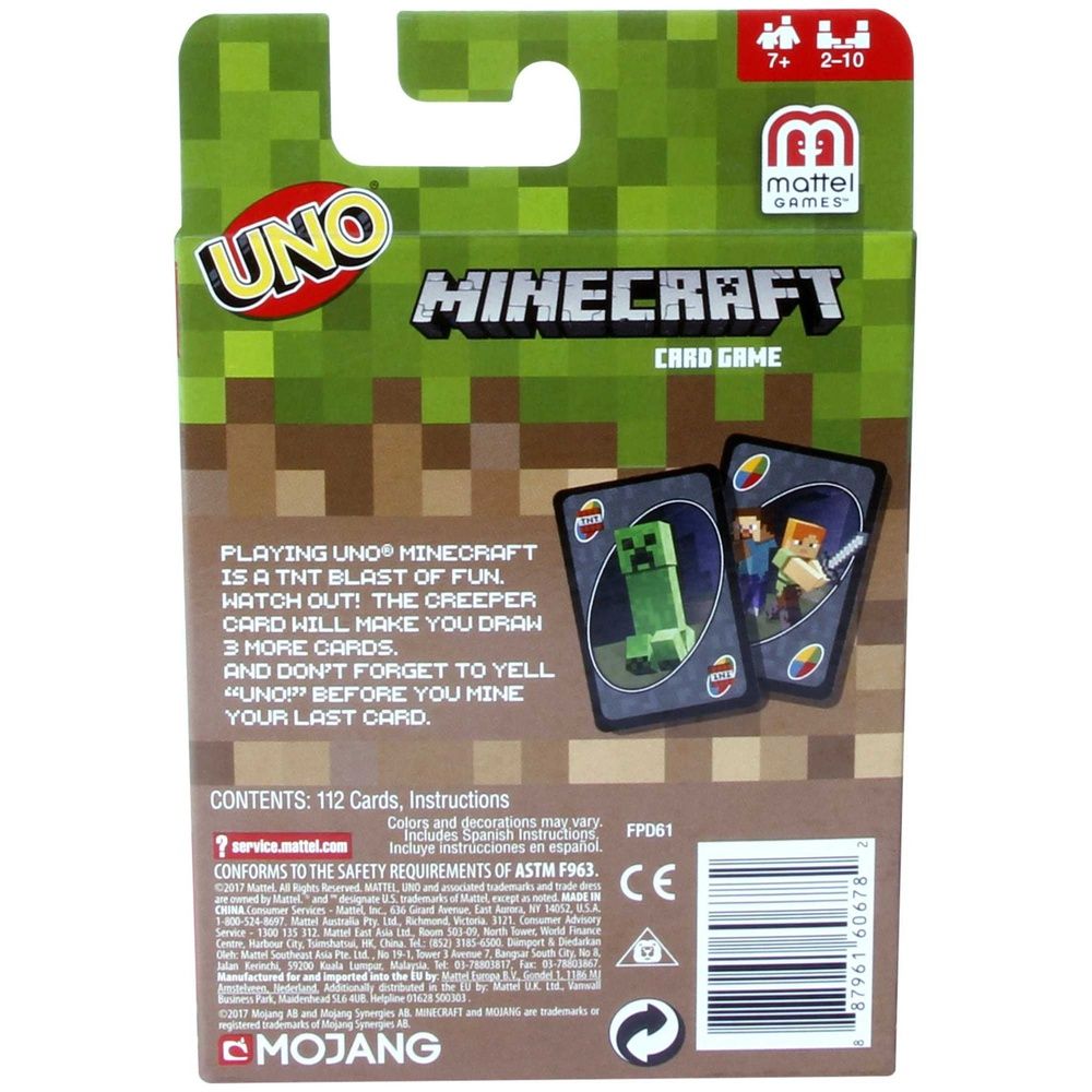 Uno Minecraft Edition Card Game