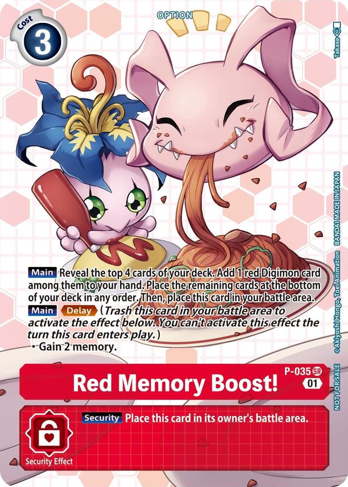 P-035 Red Memory Boost! Box Promotion Single