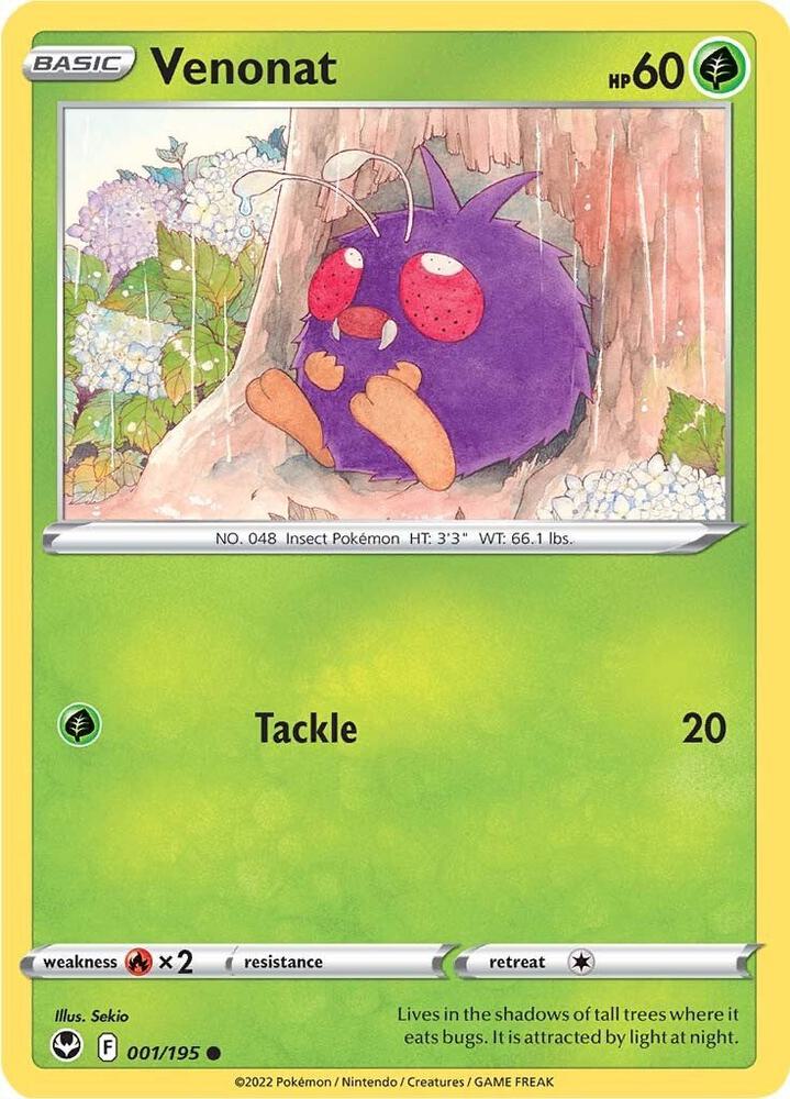 Venonat 001/195 Reverse Holo Single