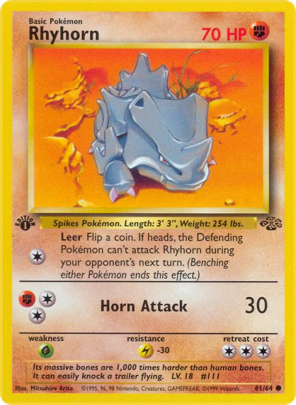 Rhyhorn 61/64 1st Edition Single