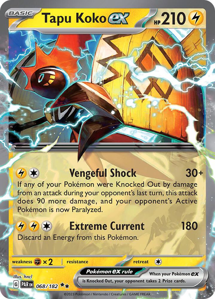Tapu Koko ex - 068/182 Holo Single