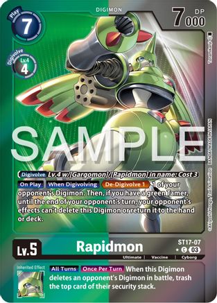ST17-07 Rapidmon - ST17-07 (Advanced Deck Set Double Typhoon Secret Pack) Single