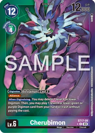 ST17-09 Cherubimon (Advanced Deck Set Double Typhoon Secret Pack) Single