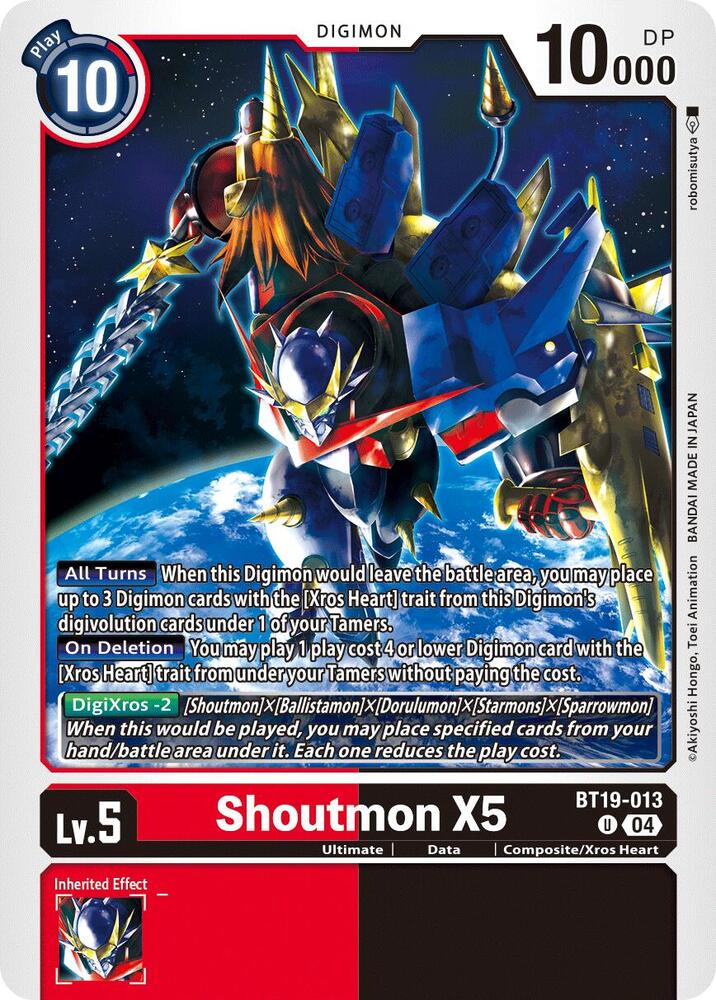 BT19-013 Shoutmon X5 Single
