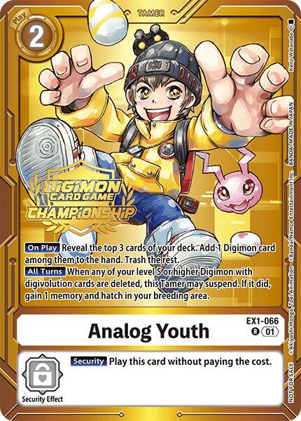 EX1-066 Analog Youth Championship 2024 Tamers Pack Single