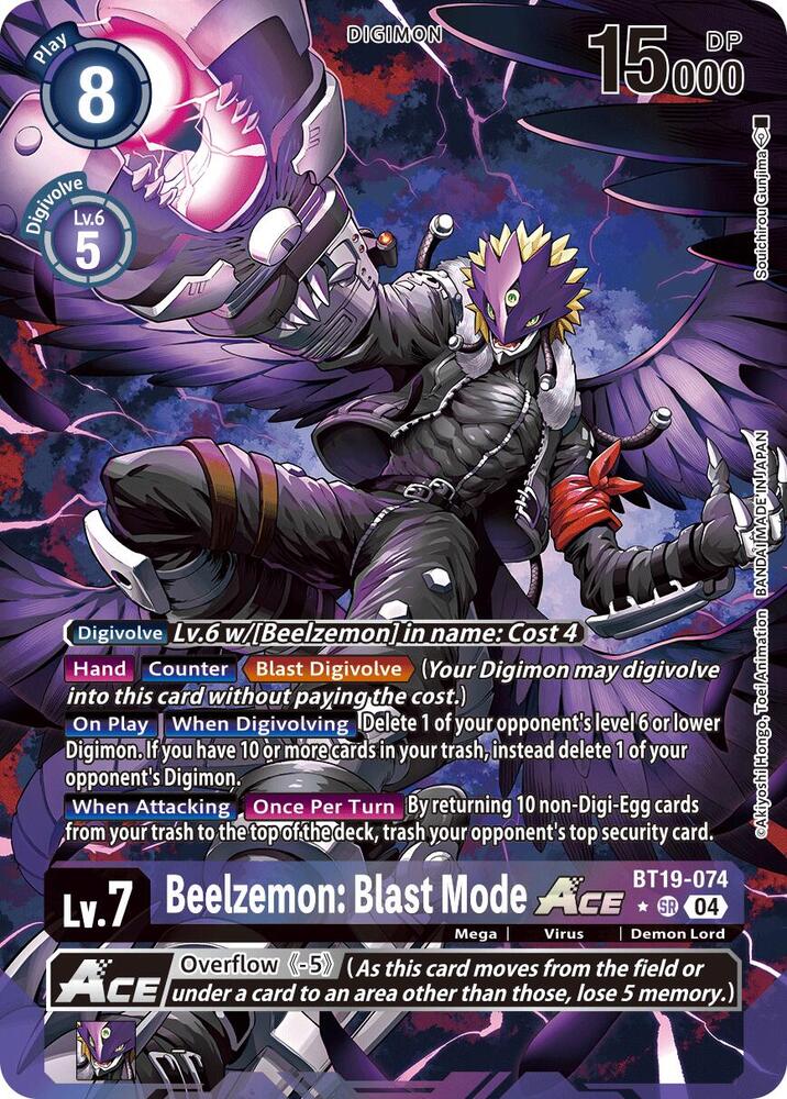 BT19-074 Beelzemon Blast Mode ACE Alternate Art