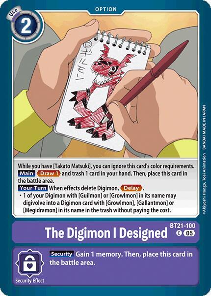 BT21-100 The Digimon I Designed Single