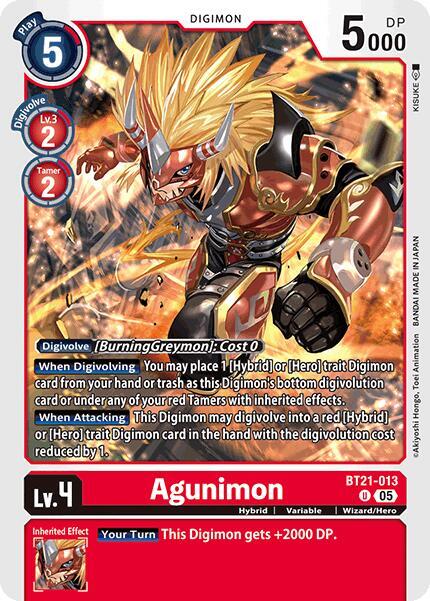 BT21-013 Agunimon Single