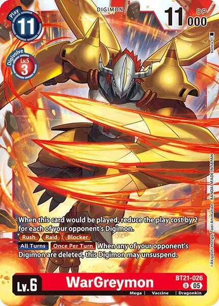 BT21-026 WarGreymon Single