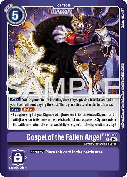BT18-100 Gospel of the Fallen Angel BB Single