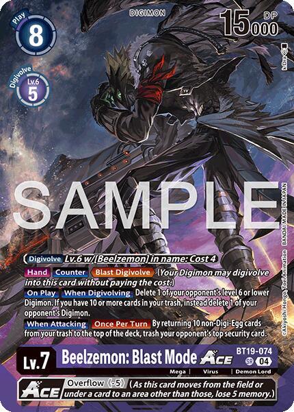 BT19-074 Beelzemon Blast Mode ACE BB Single