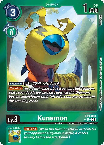 EX9-034 Kunemon Limited Foil Single