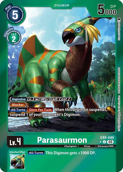 EX9-040 Parasaurmon Limited Foil Single