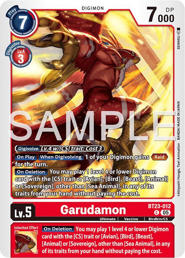 BT23-012 Garudamon Single