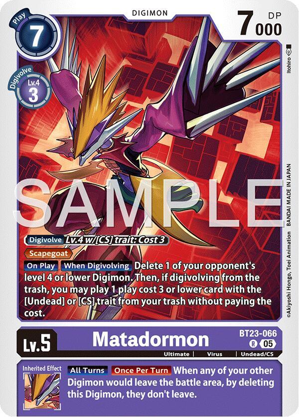 BT23-066 Matadormon Single