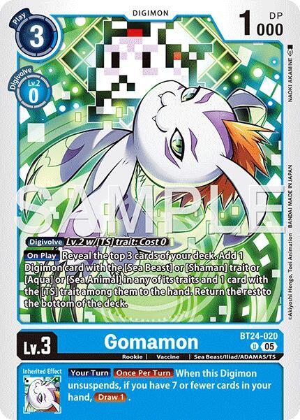 BT24-020 Gomamon Single