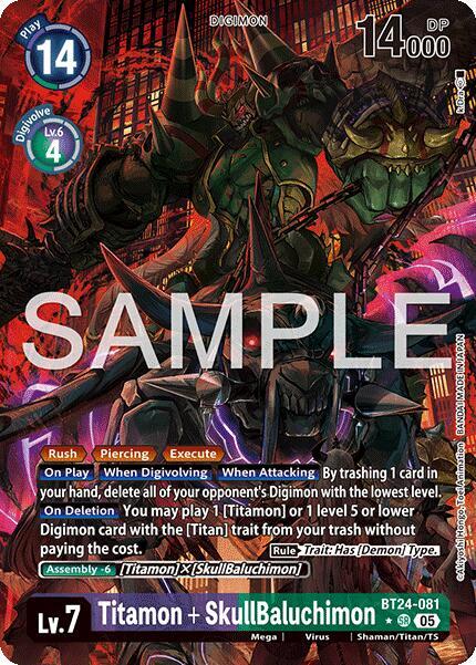 BT24-081 Titamon plus SkullBaluchimon Alternate Art Single