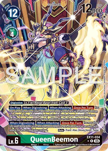 EX11-034 QueenBeemon Box Topper Single