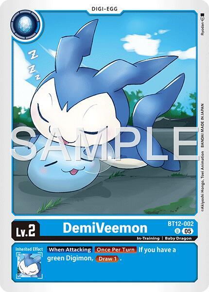 BT12-002 DemiVeemon BT12 002 Reprint Single