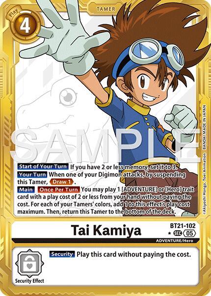 BT21-102 Tai Kamiya BT21 102 Gold Border Single