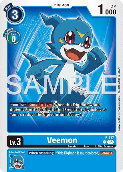 P-117 Veemon P 117 Reprint Single