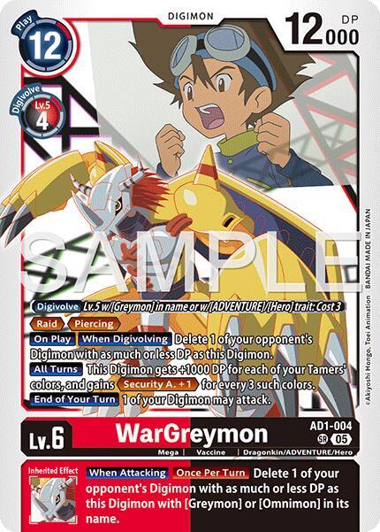 AD1-004 WarGreymon AD1 004 Single