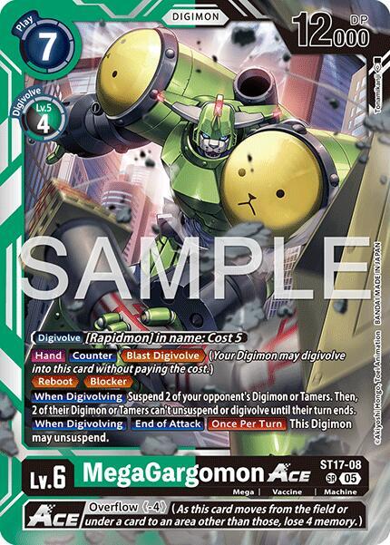 ST17-08 MegaGargomon ACE Reprint Single