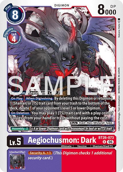 BT26-073 Aegiochusmon Dark Single