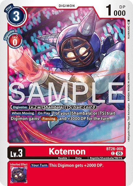 BT26-008 Kotemon Single