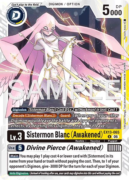 EX13-065 Sistermon Blanc Awakened Divine Pierce Awakened Single