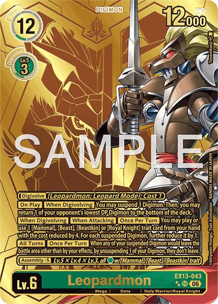 EX13-043 Leopardmon Rare Pull Single