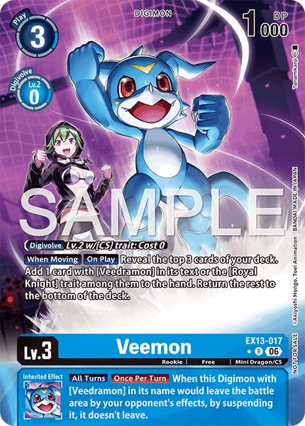 EX13-017 Veemon Extended Art Single