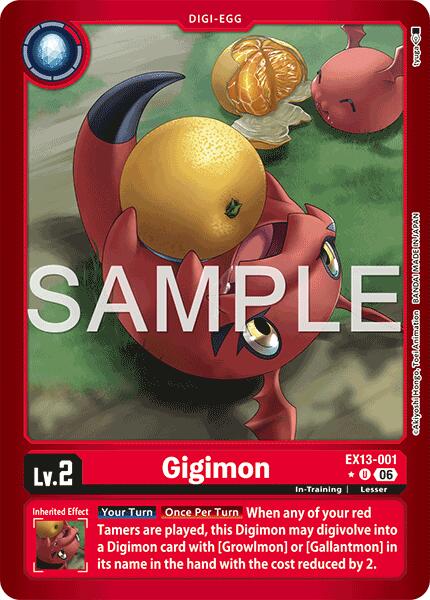 EX13-001 Gigimon Limited Foil Single