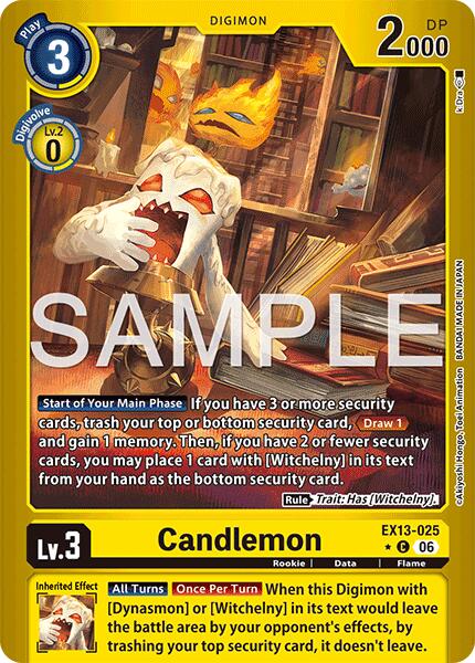 EX13-025 Candlemon Limited Foil Single