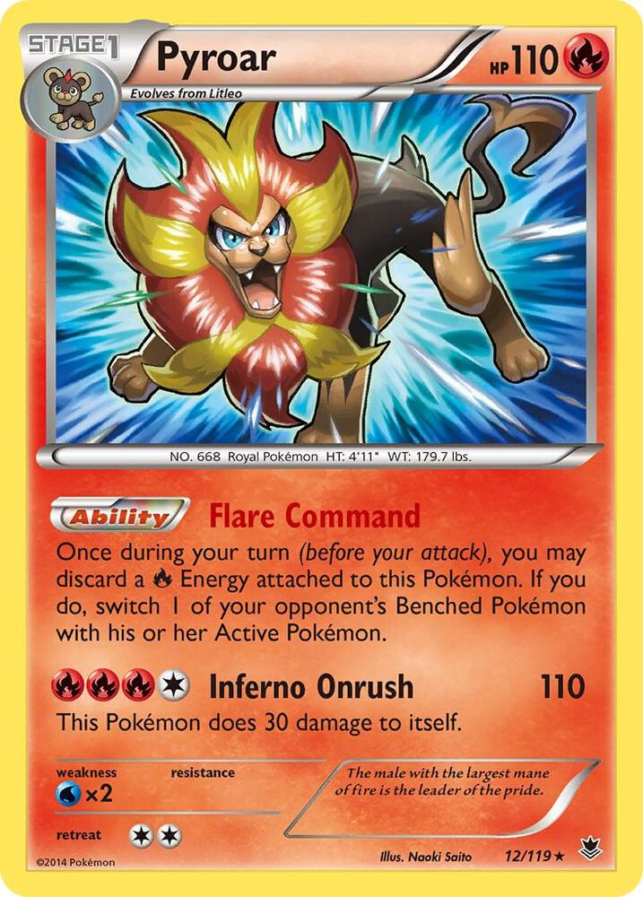 Pyroar 12/119 Reverse Holo Single