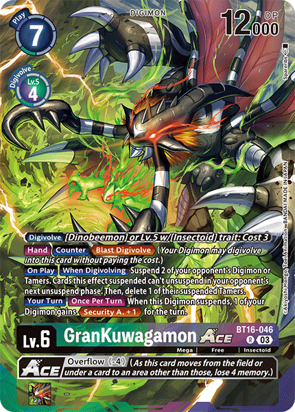 BT16-046 GranKuwagamon ACE LM02 (Alternate Art) Single