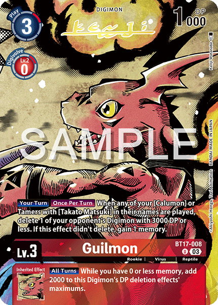 BT17-008 Guilmon Kenji Signed Single